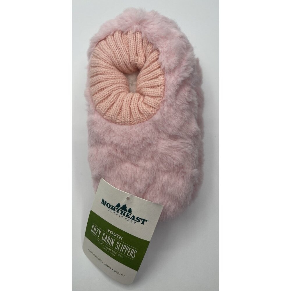 Northeast Outfitters Cozy Cabin‎ Slippers Girls Youth Size 9k-1 Aloe Infused